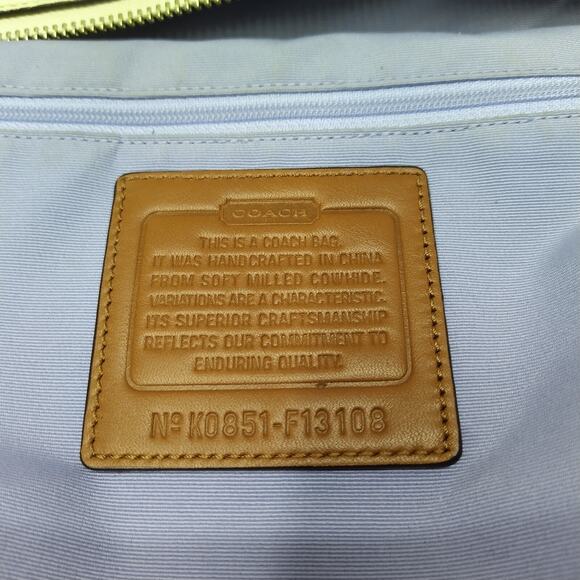 Coach White Pebbled Leather Zipper Closure Hobo Shoulder Bag - Picture 12 of 16